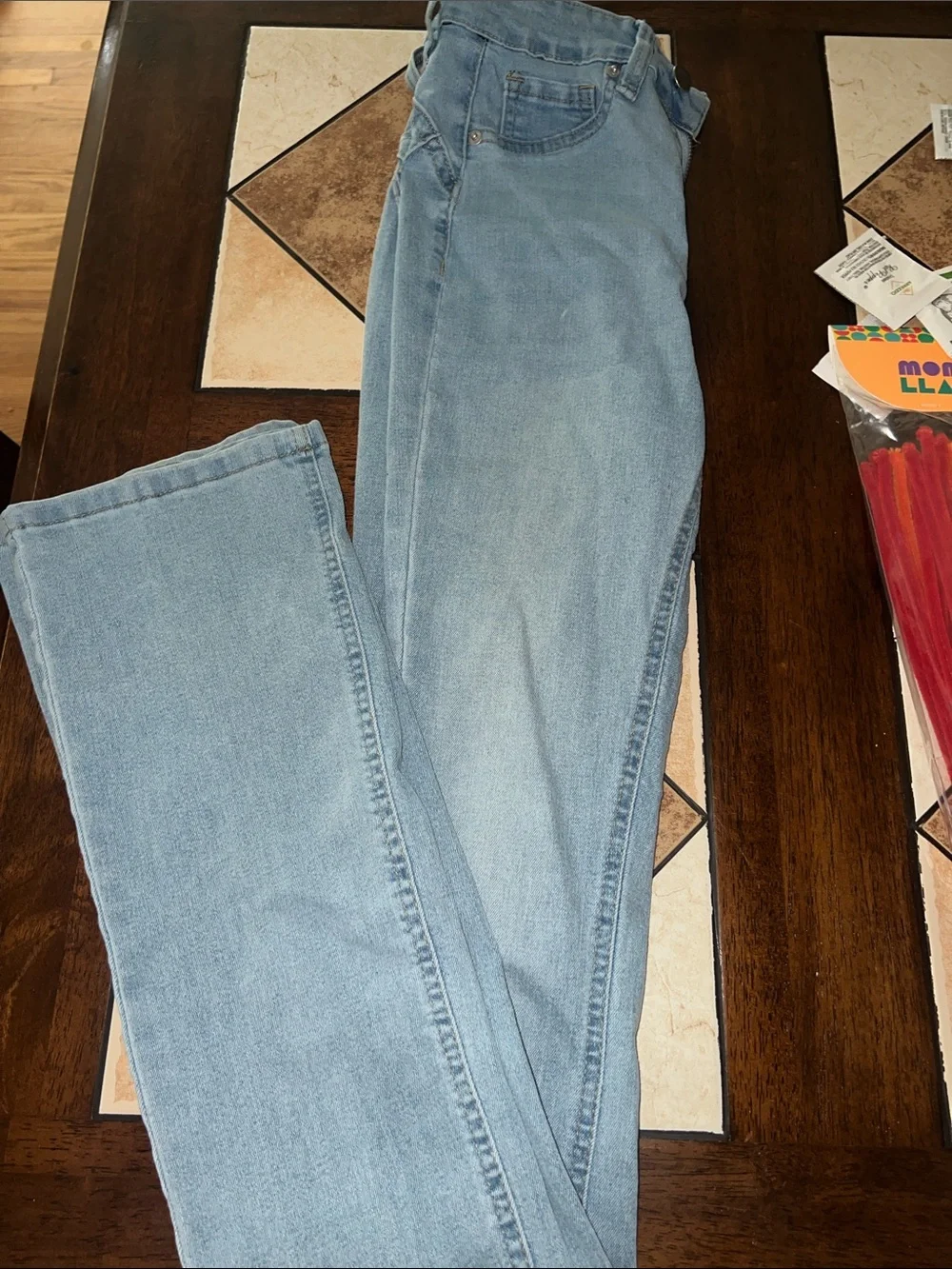 Fashion Nova Light Wash High-Rise Slim Straight Jeans